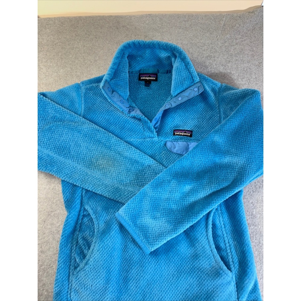 Patagonia Womens Re-Tool Snap-T Pullover Blue Polartec Fleece Jacket Small 25442